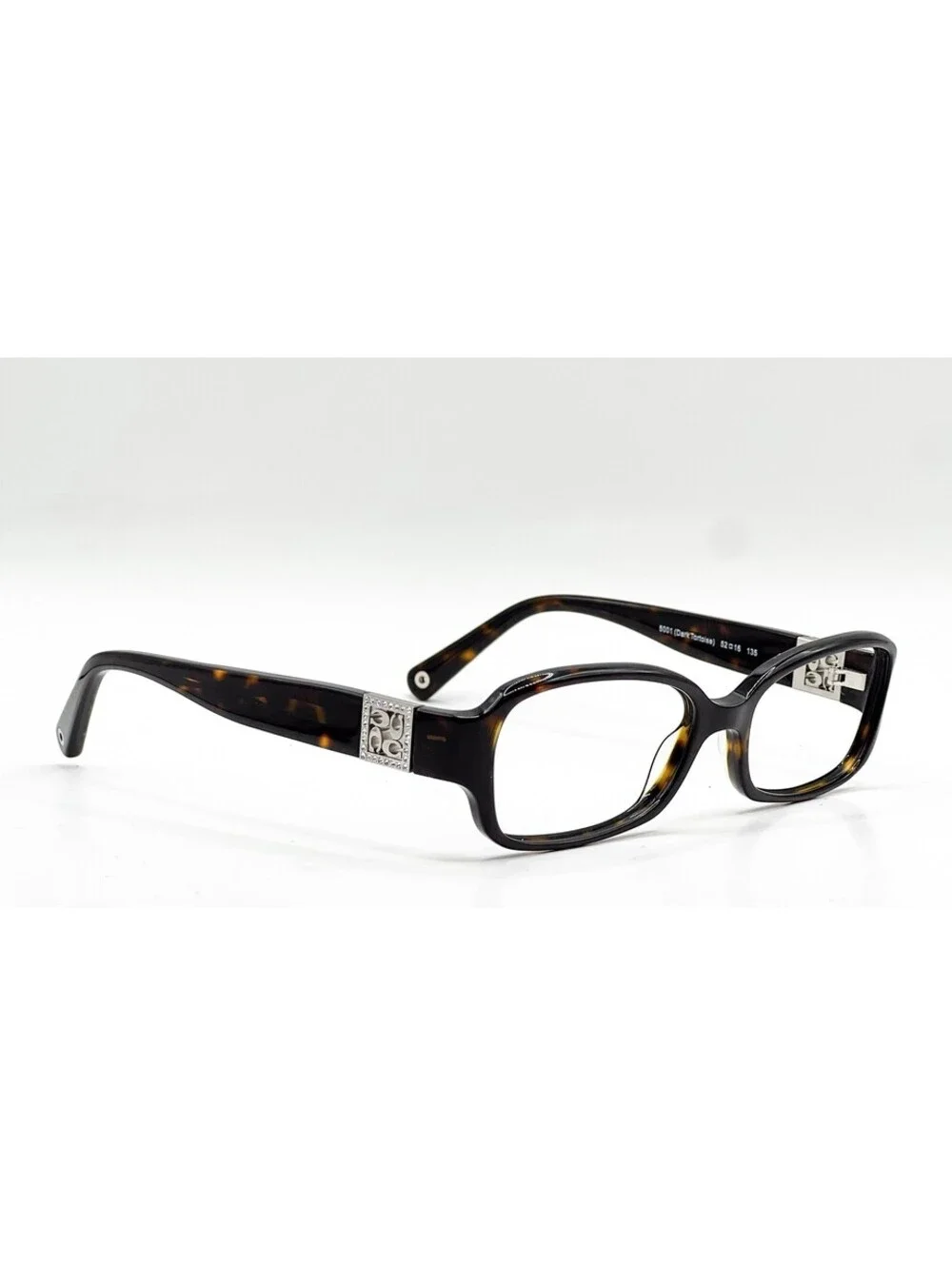 Coach HC 6007B 5001 Dark Tortoise Rectangle Authentic Eyeglass Frames 52-16